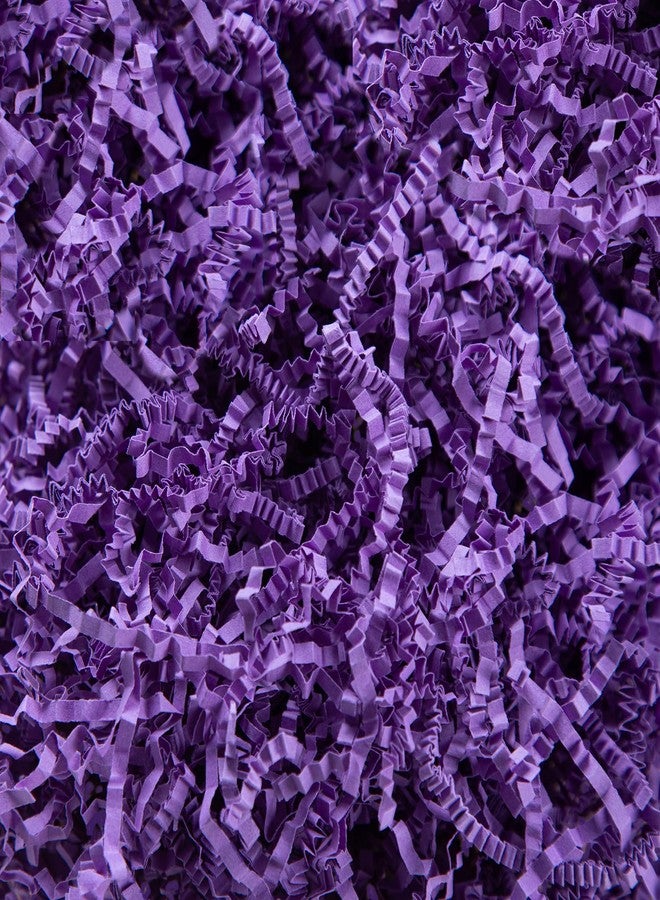 Gloreyan 1/2LB Crinkle Cut Paper Shred, Purple Raffia Paper Sherd Filler Grass for Gift Wrapping Basket Filling Birthdays Weddings Party Supply - Image 1